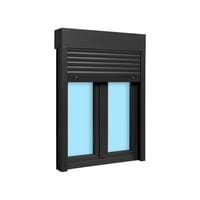 VENTANA PVC  OSCILOBATIENTE CON PERSIANA GRIS GRAFITO 100X138CM - 3