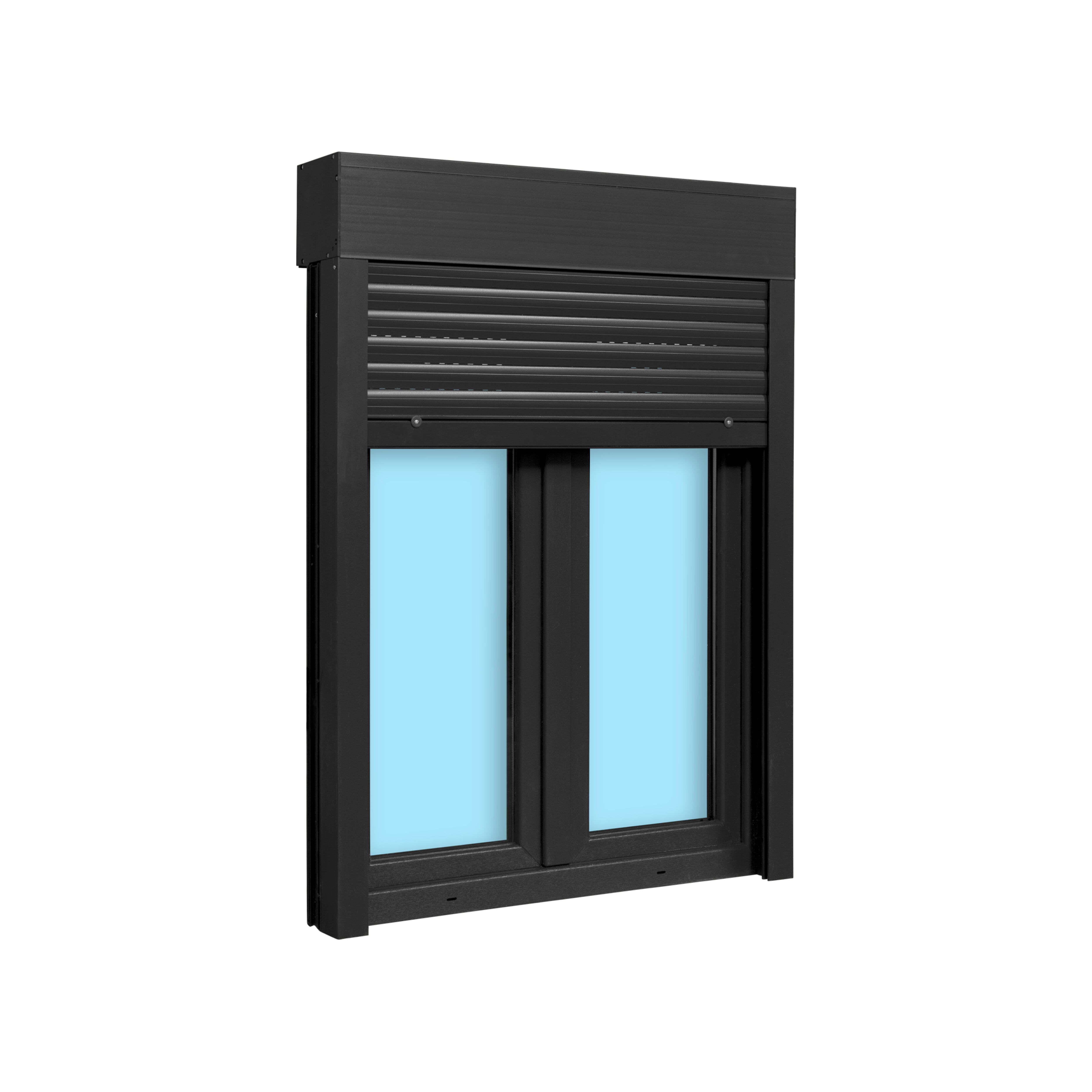 VENTANA PVC  OSCILOBATIENTE CON PERSIANA GRIS GRAFITO 100X138CM - 3