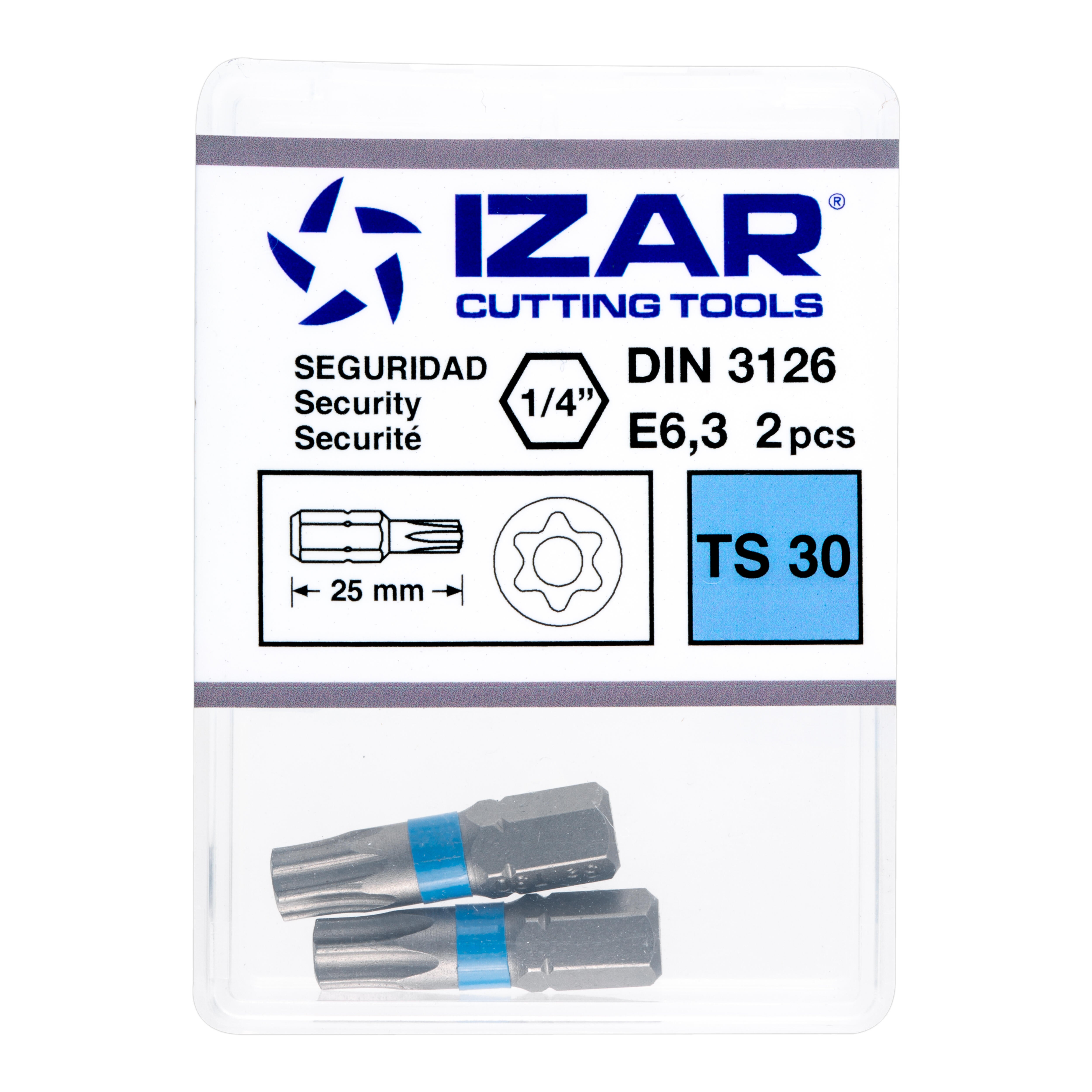 PUNTAS PARA ATORNILLADOR TORX  PTS30 CORTA L25 IZAR 2 UDS - 3