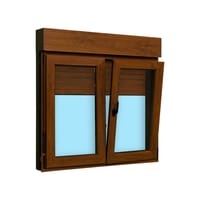 VENTANA PVC OSCILOBATIENTE  CON PERSIANA ROBLE 120X118CM - 4