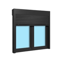 VENTANA PVC  OSCILOBATIENTE CON PERSIANA GRIS GRAFITO 140X138CM - 3