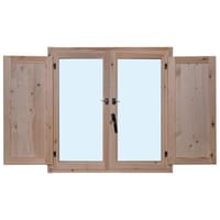 VENTANA DE MADERA CON POSTIGO 100X100CM - 2