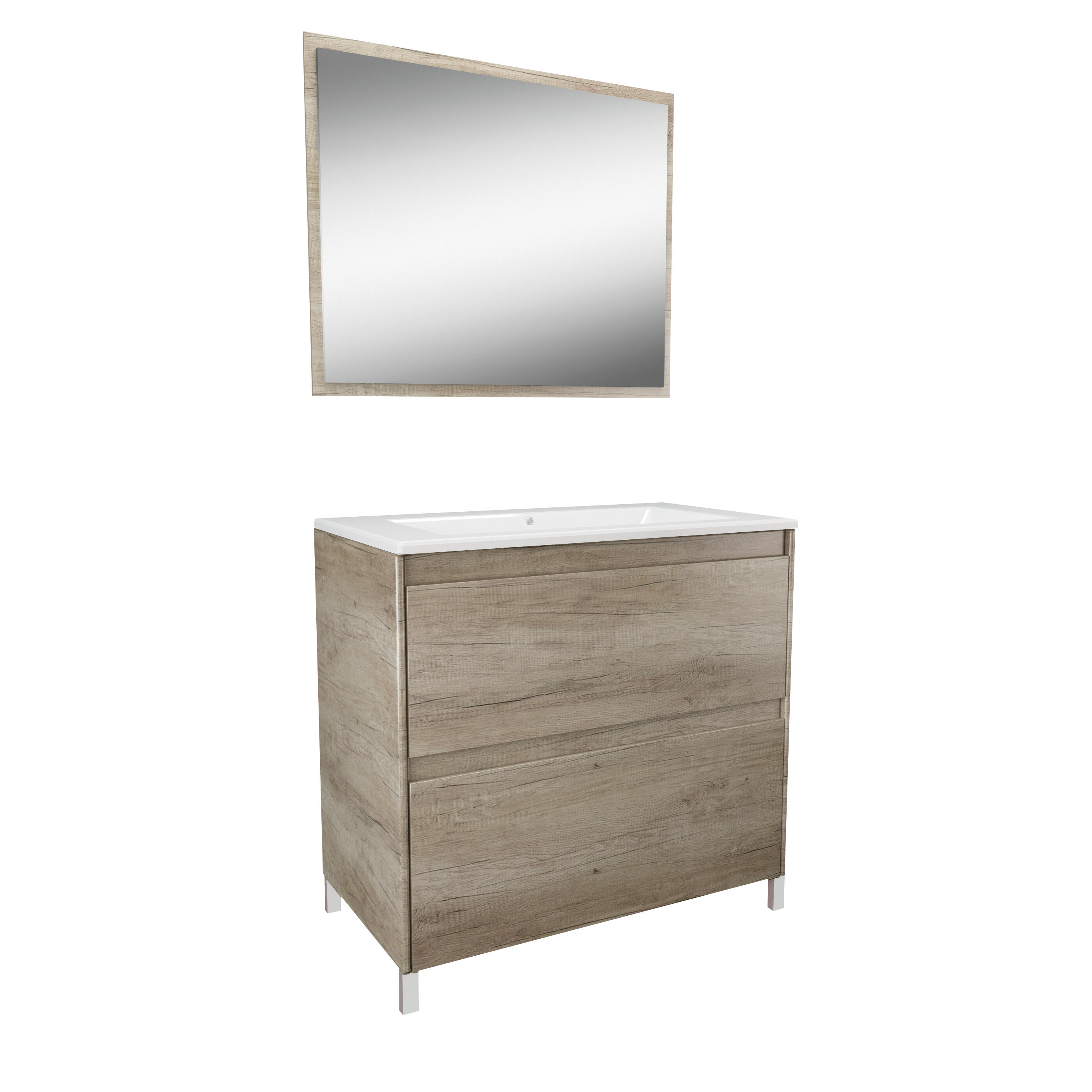 MUEBLE DE BAÑO CON ESPEJO DAKOTA NORDIK 81X46CM - 2