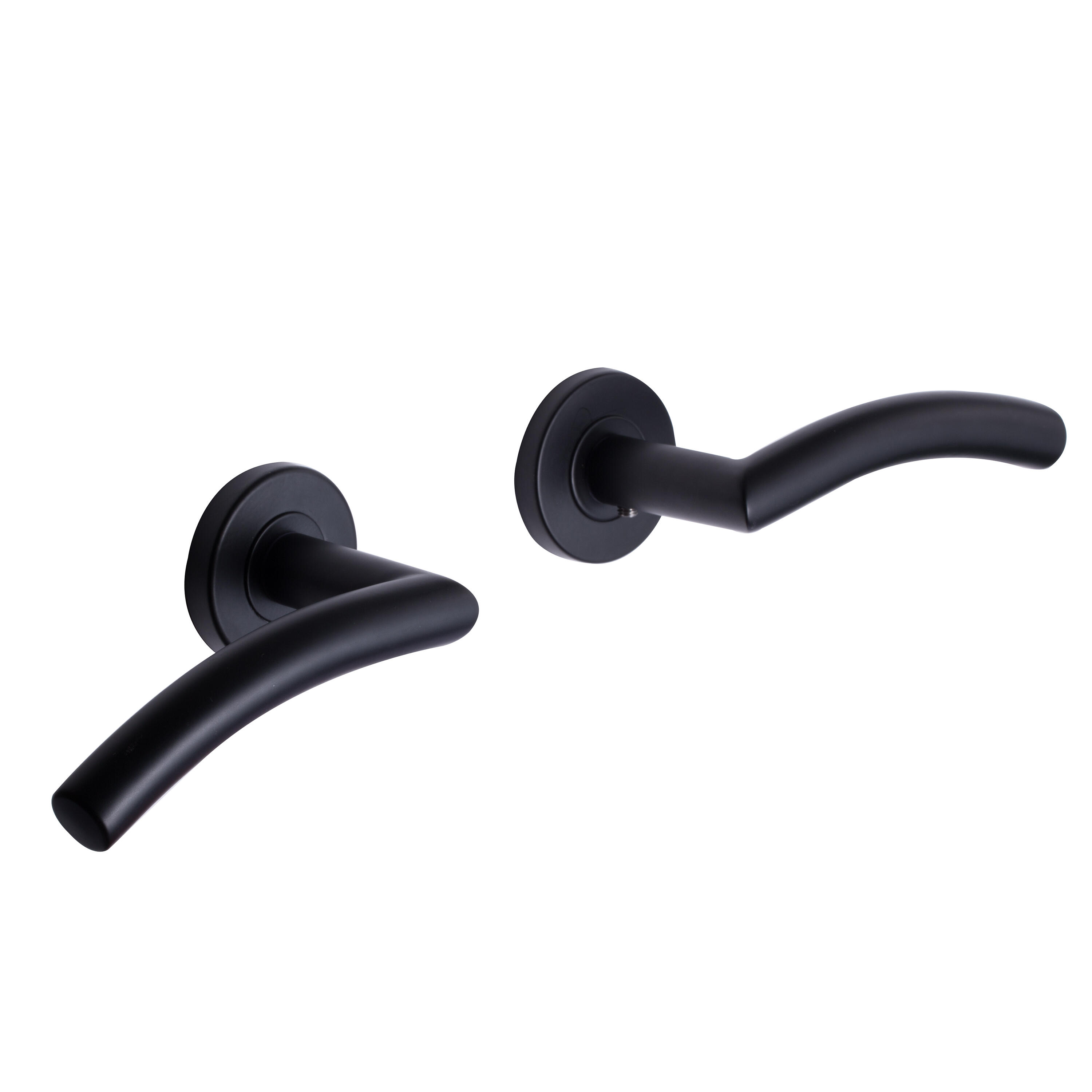 2 poignées sur rosace INSPIRE Margaud noir mat A1 - 4