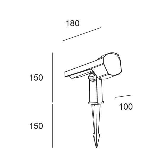 FOCO SOLAR CON PICA 2W 200LM CCT IP65 - 9