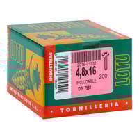 TORNILLOS ROSCA PARA METAL ACERO INOXIDABLE 4,8X16MM. 200UDS - 3