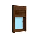 VENTANA PVC OSCILOBATIENTE CON PERSIANA NOGAL 70X118CM - 3