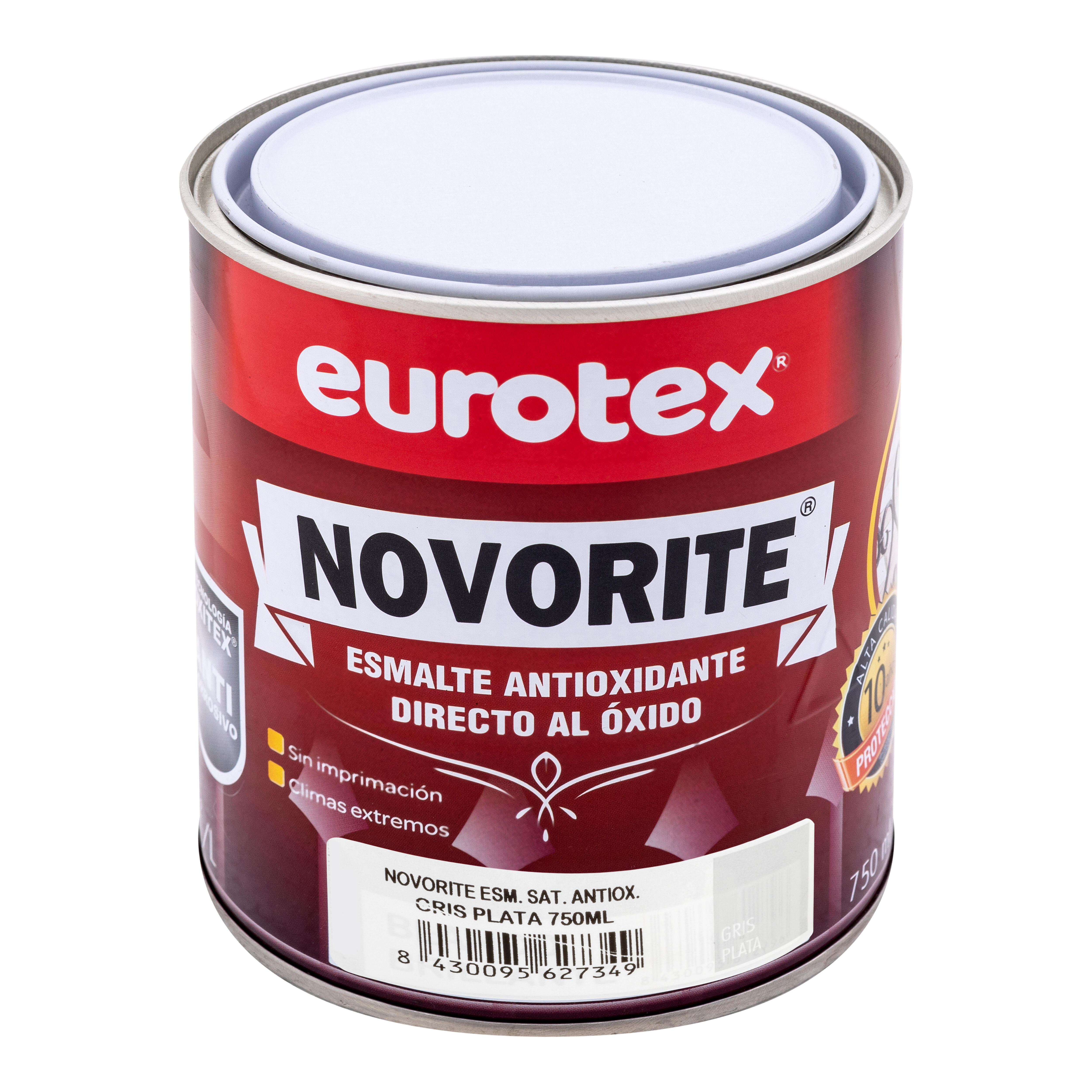 ESMALTE SINTÉTICO ANTIOXIDANTE SATINADO NOVORITE 750ML GRIS PLATA - 2