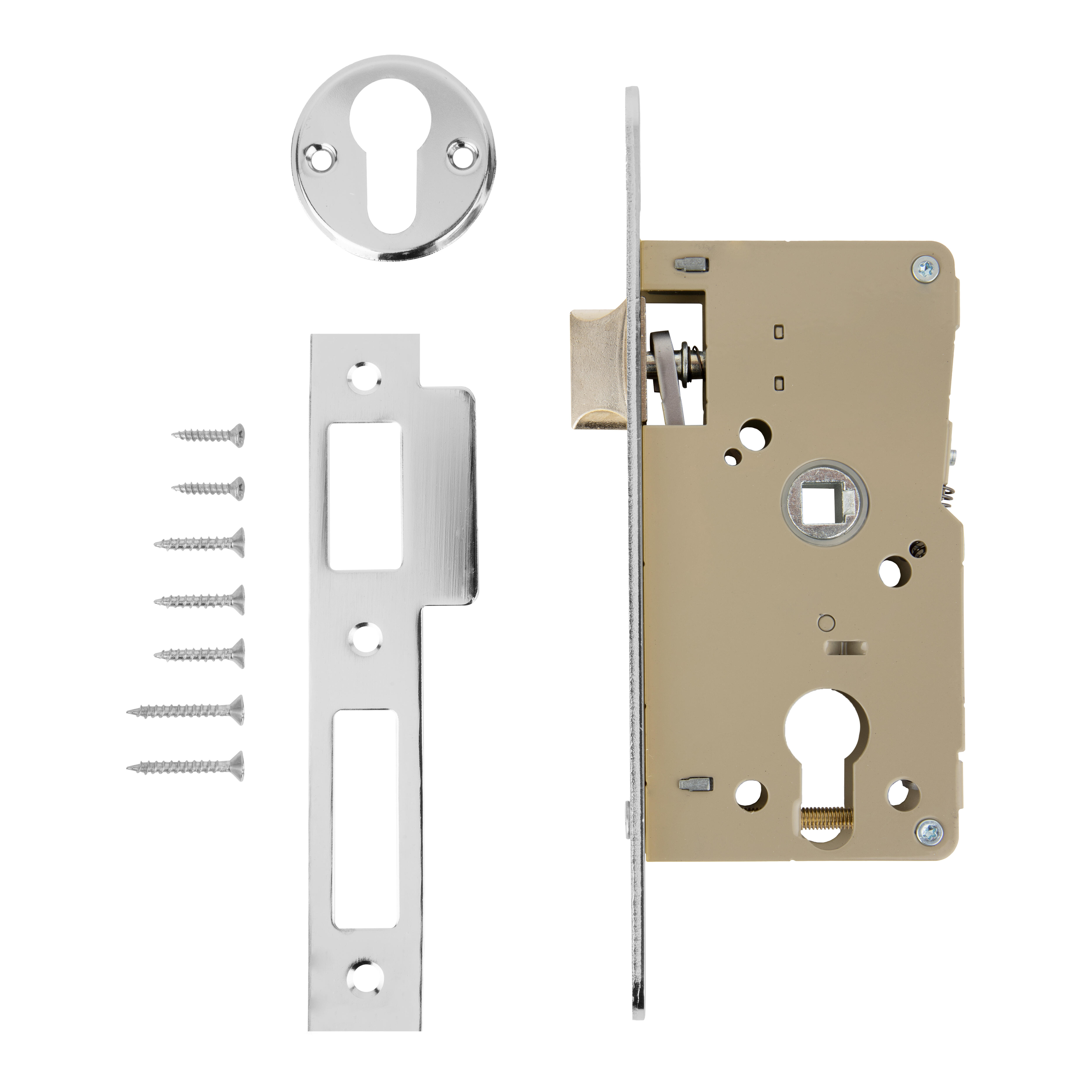 CERRADURA EMBUTIR PUERTA DE MADERA 40  MM. 203 NIQUELADO FAC - 3