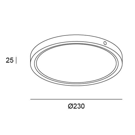 DOWNLIGHT SUPERFICIE/EMPOTRAR CIRCULAR BLANCO 18W CCT CON SENSOR - 7