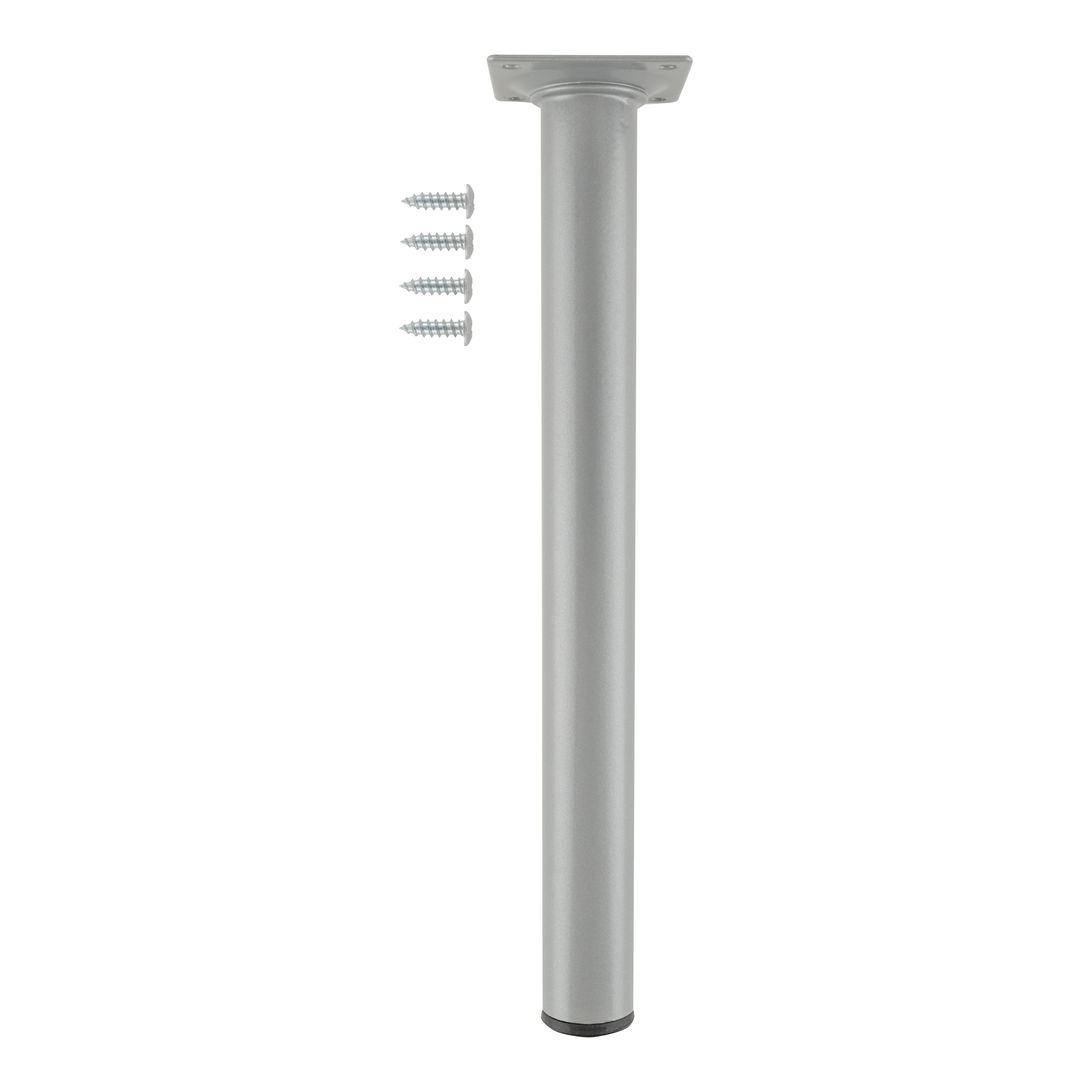 PATA MUEBLE ACERO REDONDA 300MM 30MM GRIS. - 2