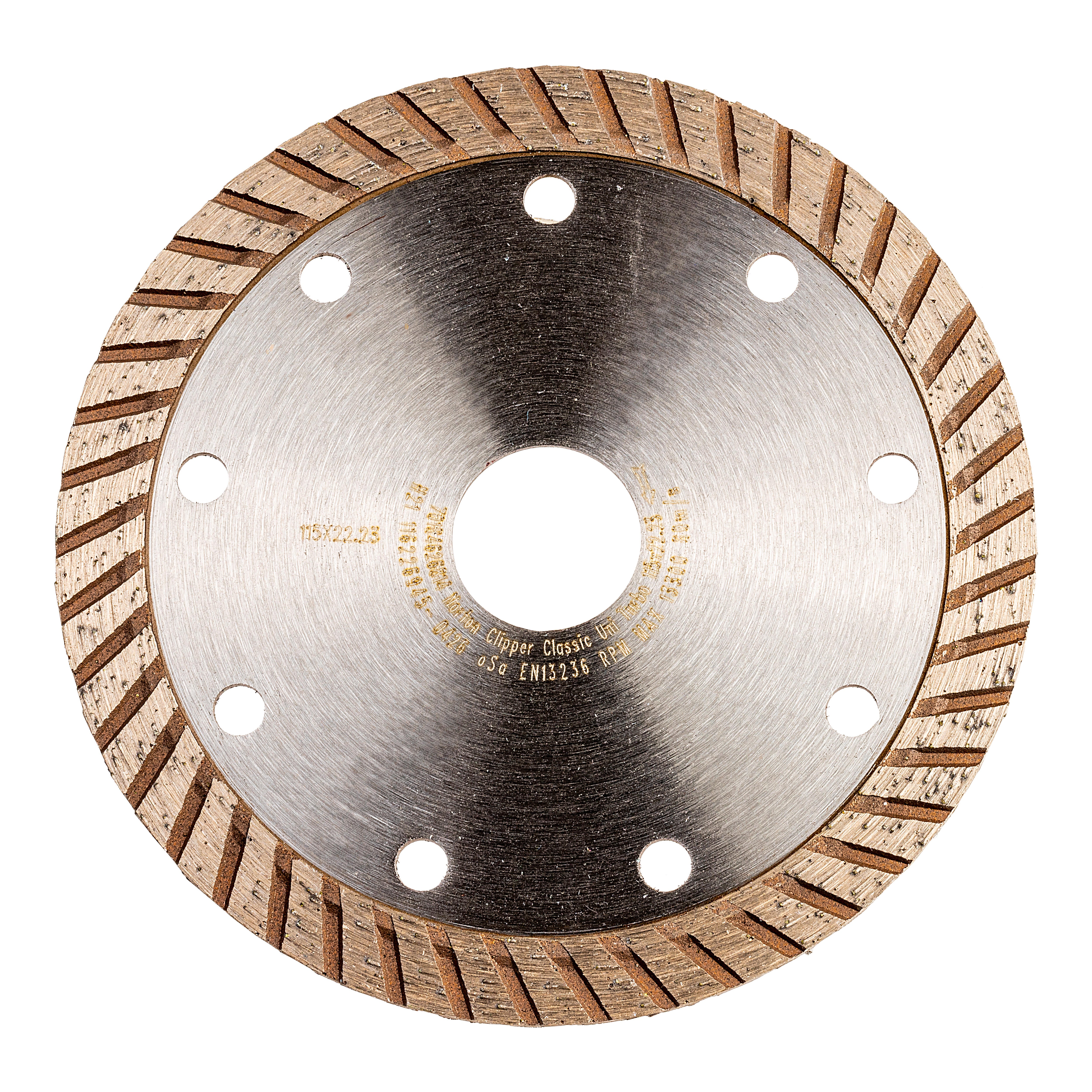 DISCO DE DIAMANTE AMOLADORA CORTE GENERAL DE OBRA BANDA CONTÍNUA TURBO CLASSIC 115MM CLIPPER - 2