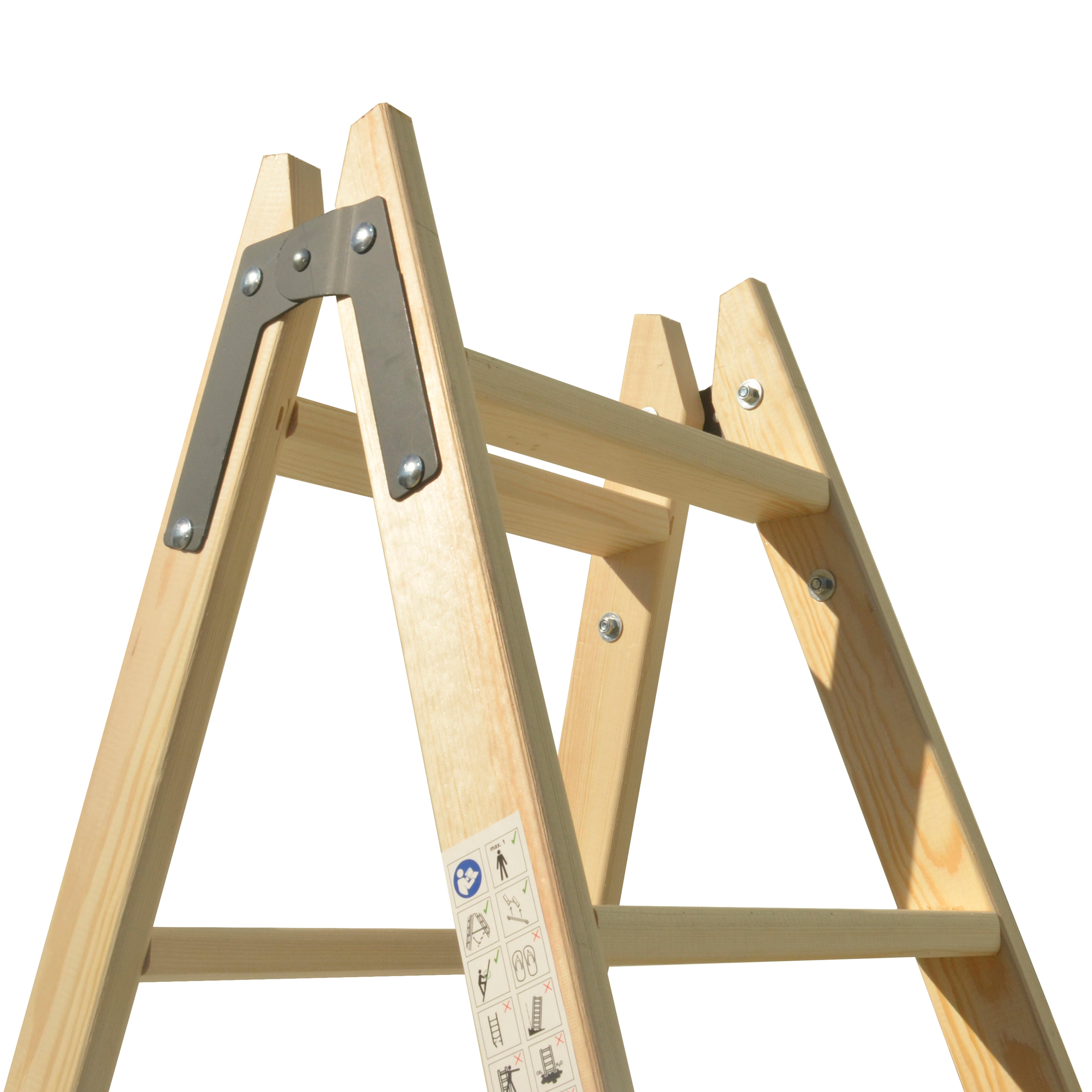 ESCALERA DE MADERA 7 + 7 PELDAÑOS  - 4