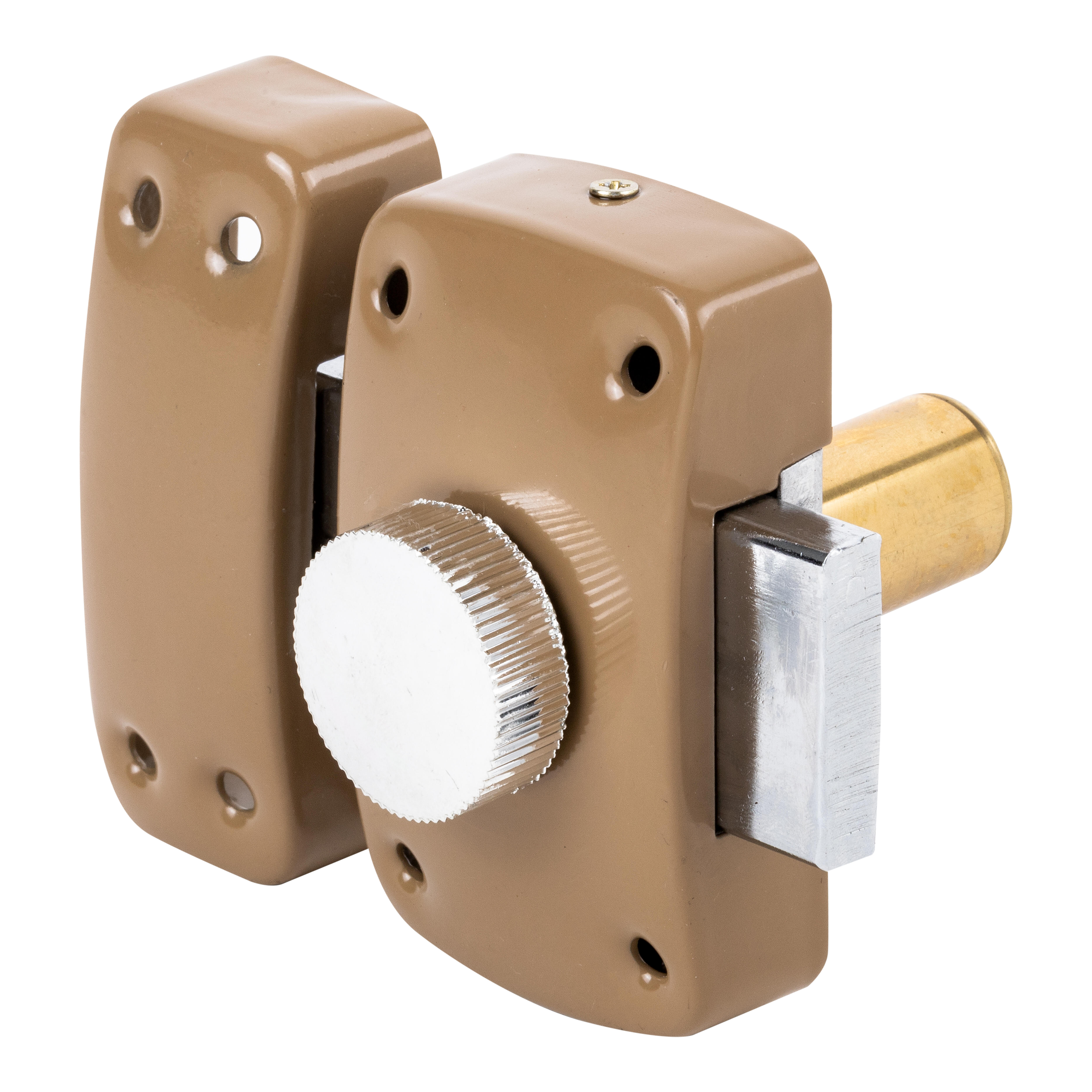 CERROJO DE SOBREPONER APERTURA BOTON Y CILINDRO - 4