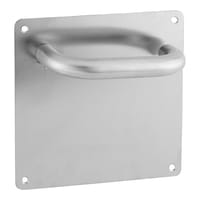 JUEGO DE MANILLAS PLACA CIEGA CUADRADA ACERO INOXIDABLE 40   02  - 2