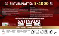 PINTURA PLASICA BLANCA SATINADA 4L S4000 - 2