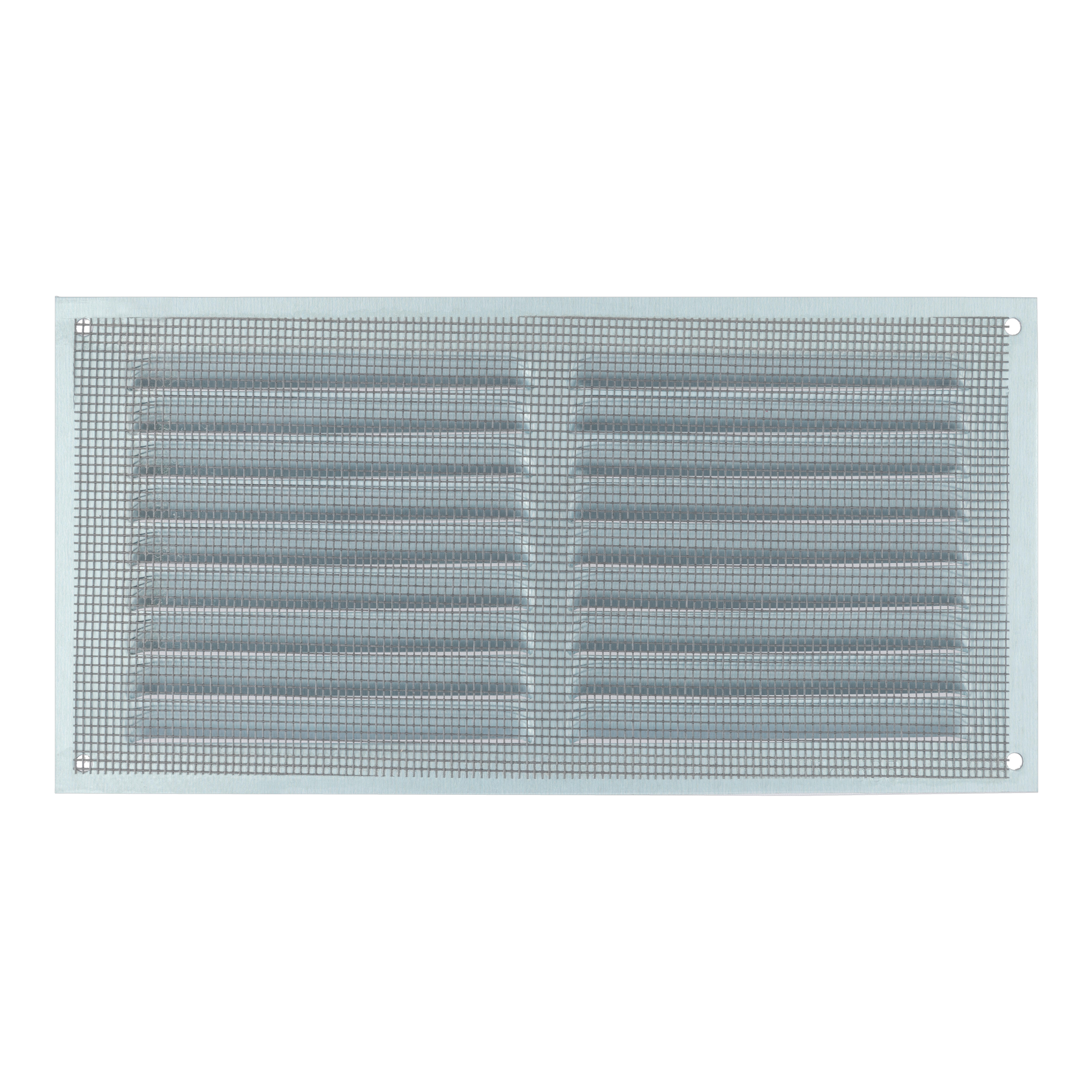 REJILLA DE VENTILACION CON MOSQUITERA SOBREPONER ALUMINIO BRUTO 10 X 20 CM. ESPESOR 0.8  MM - 3