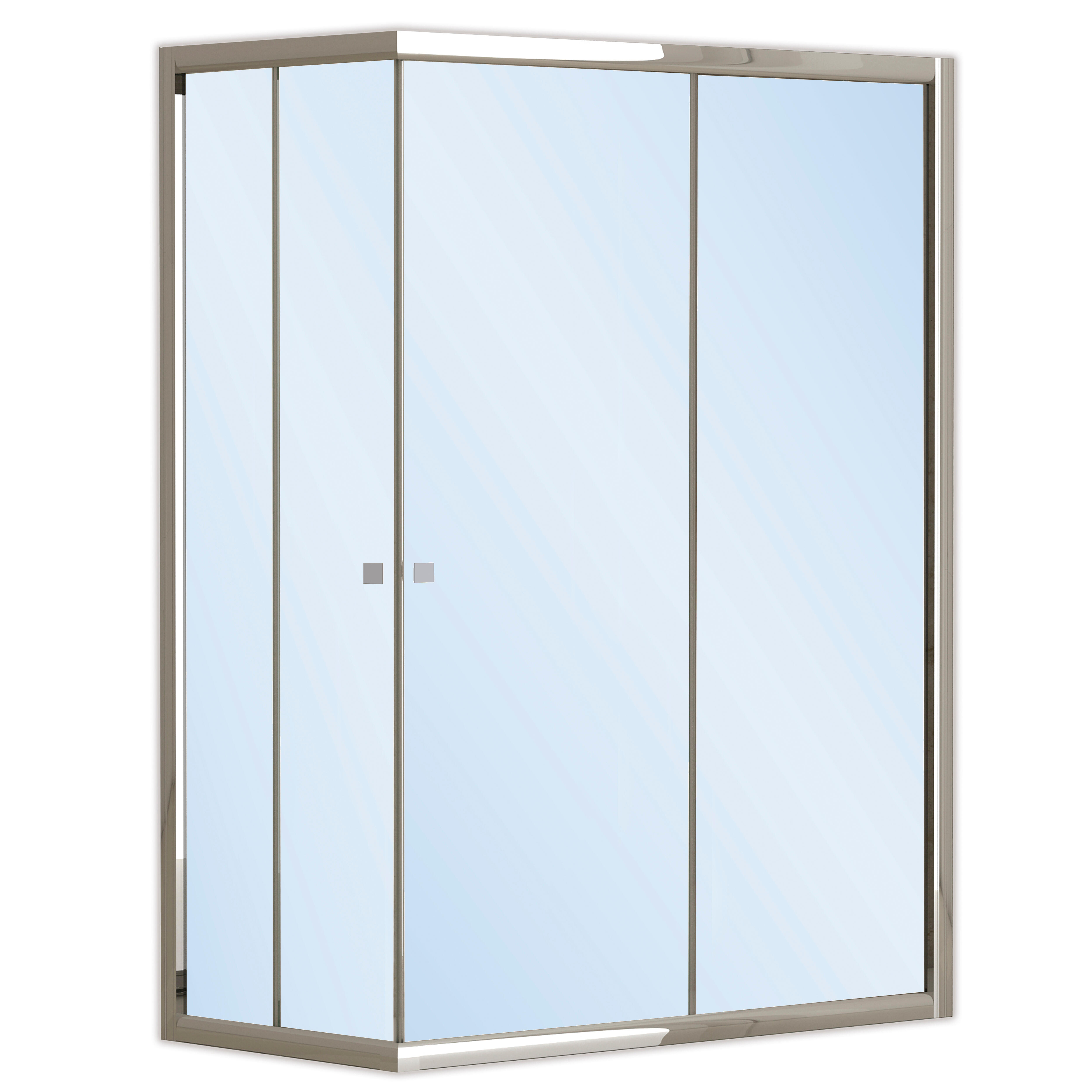 MAMPARA DE DUCHA RECTANGULAR CORREDERA CATANIA PRO 70X90CM CROMO - 2