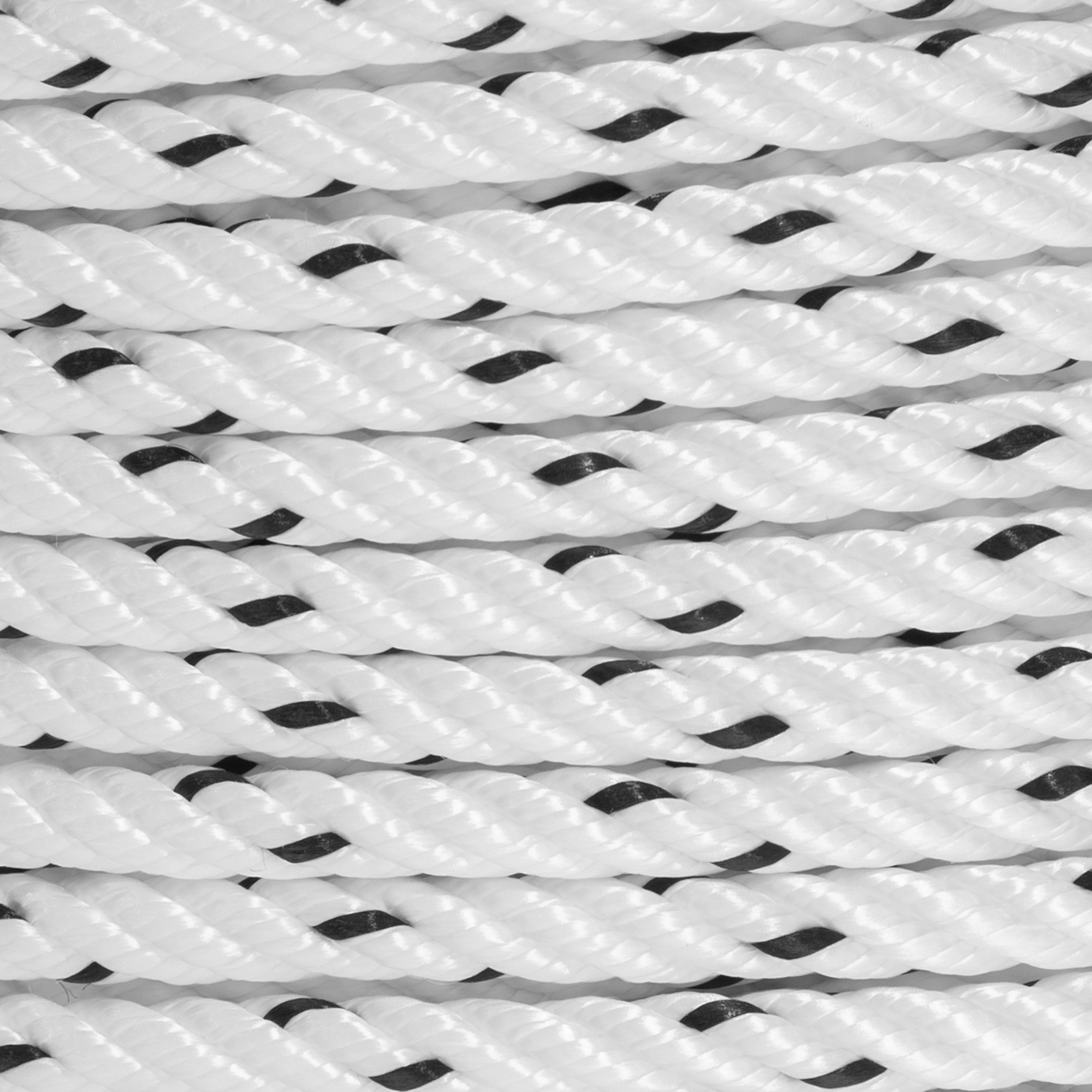 CUERDA POLIPROPILENO CABLEADA 10MM. 1M BLANCO CON PINTAS NEGRAS ROMBULL - 2