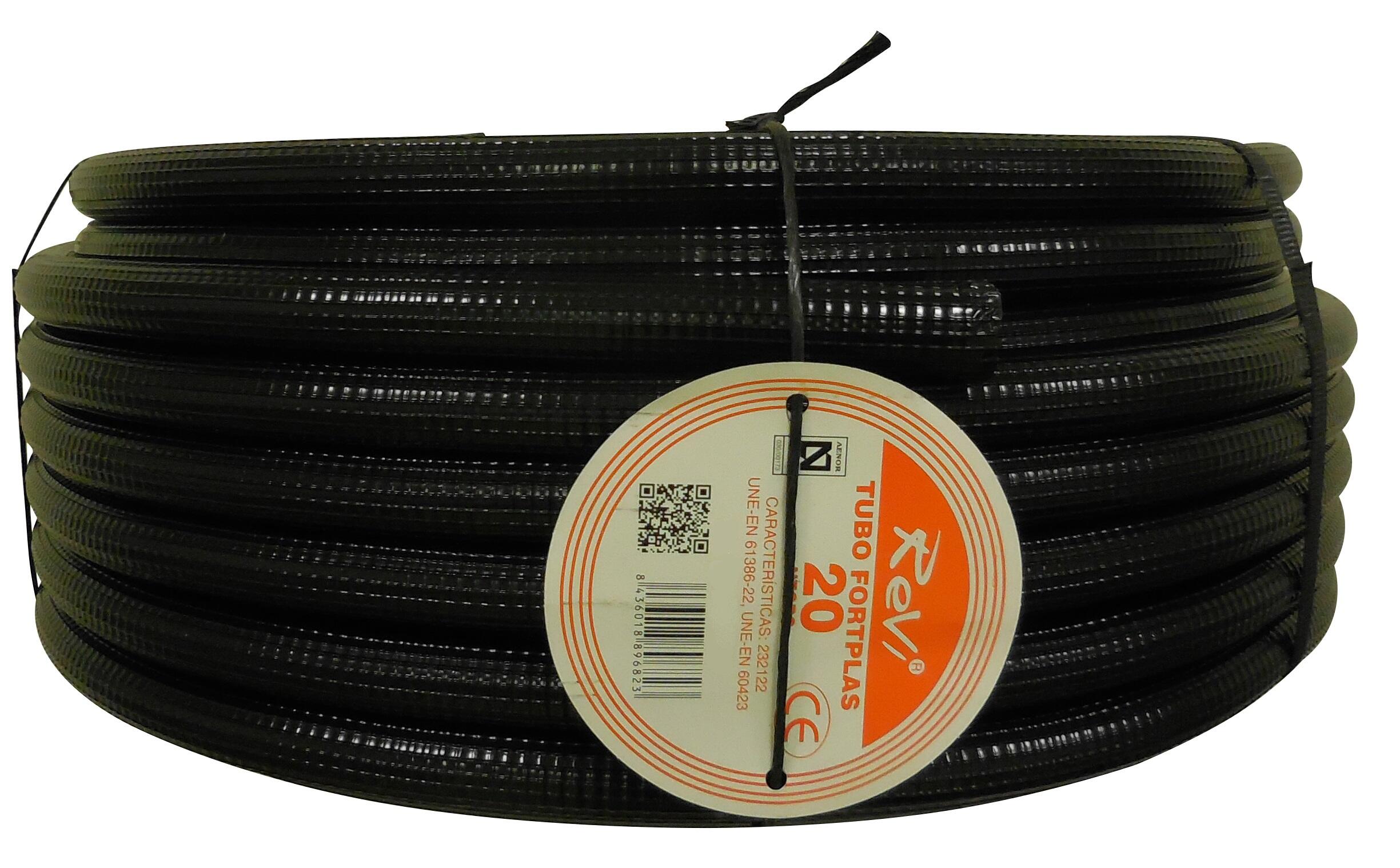 TUBO CORRUGADO ARTICULADO NEGRO 20MM 25M - 2