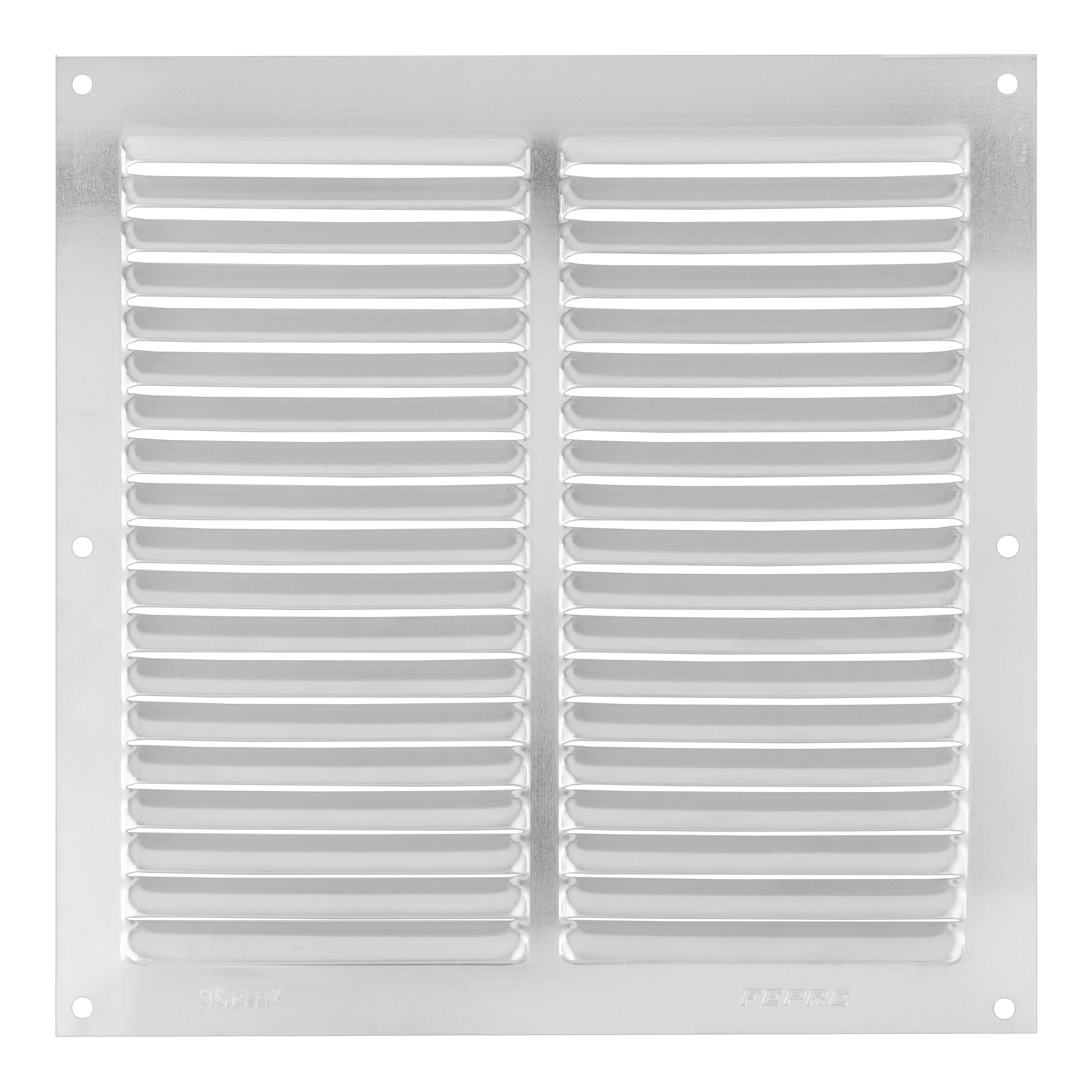 REJILLA DE VENTILACION SOBREPONER ALUMINIO BRUTO 20 X 20 CM ESPESOR 0.4  MM - 2