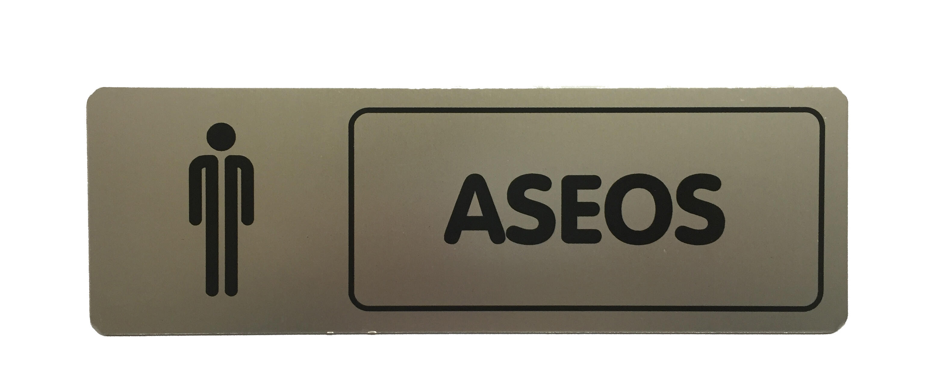 SEÑAL PLACA INFORMATIVA ASEO MASCULINO 1UD - 2