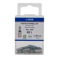 PUNTAS PARA ATORNILLADOR POZIDRIVE PZ1 CORTA L25 IZAR 5 UDS - 4