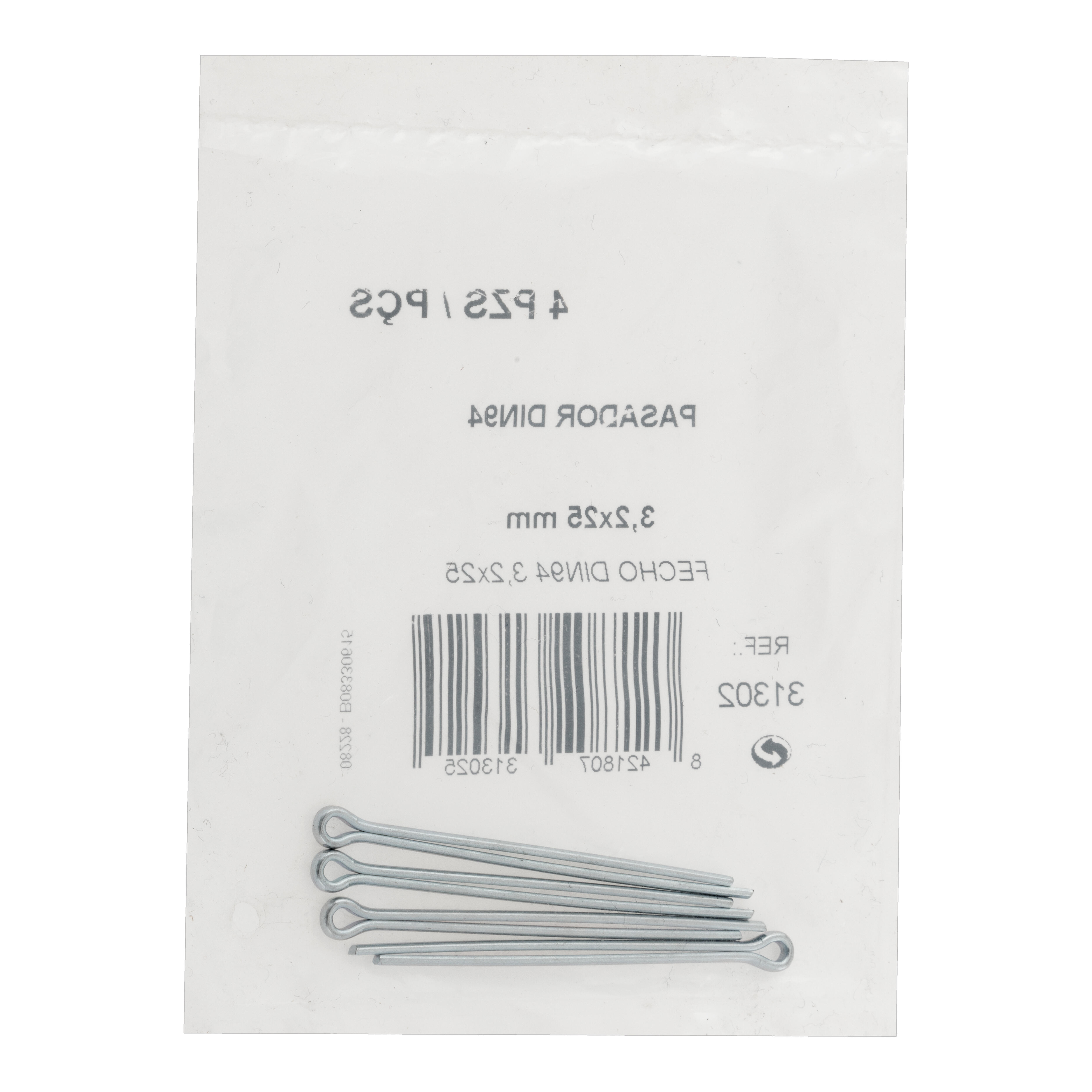 PASADORES DIN94 ALETAS 3.2 X 45  MM. 4 UDS - 2