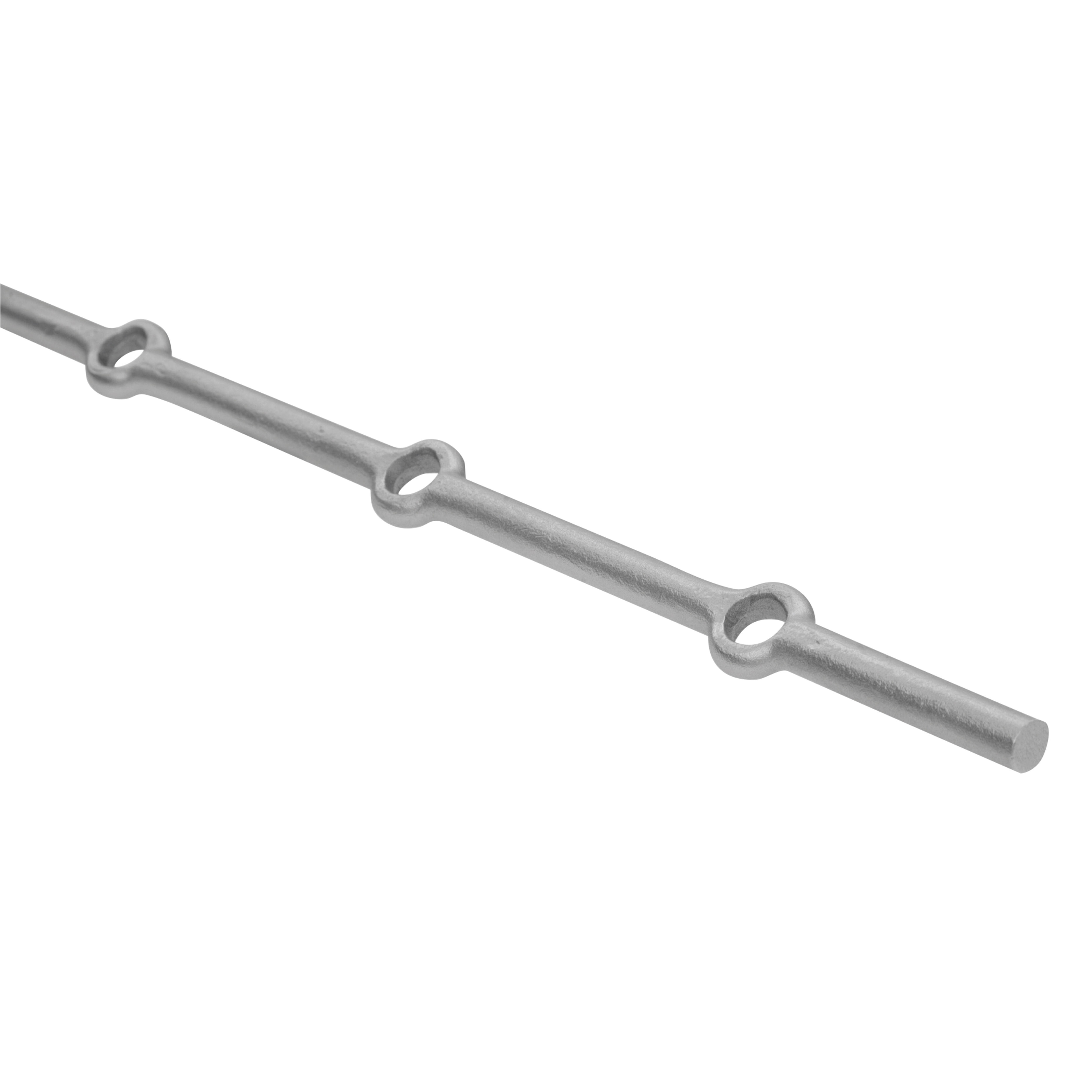 BARRA DE HIERRO FORJADO PERFORADA REDONDO 16MM 2M - 2