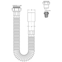 SIFÓN LAVABO EXTENSIBLE 1 1/4