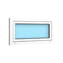 VENTANA ALUMINIO PRACTICABLE GOLPETE  BLANCA 90X45CM - 3