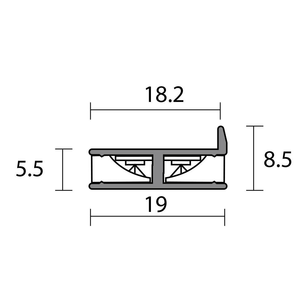 PERFIL LED 55CM BALDA TRASERA - 2