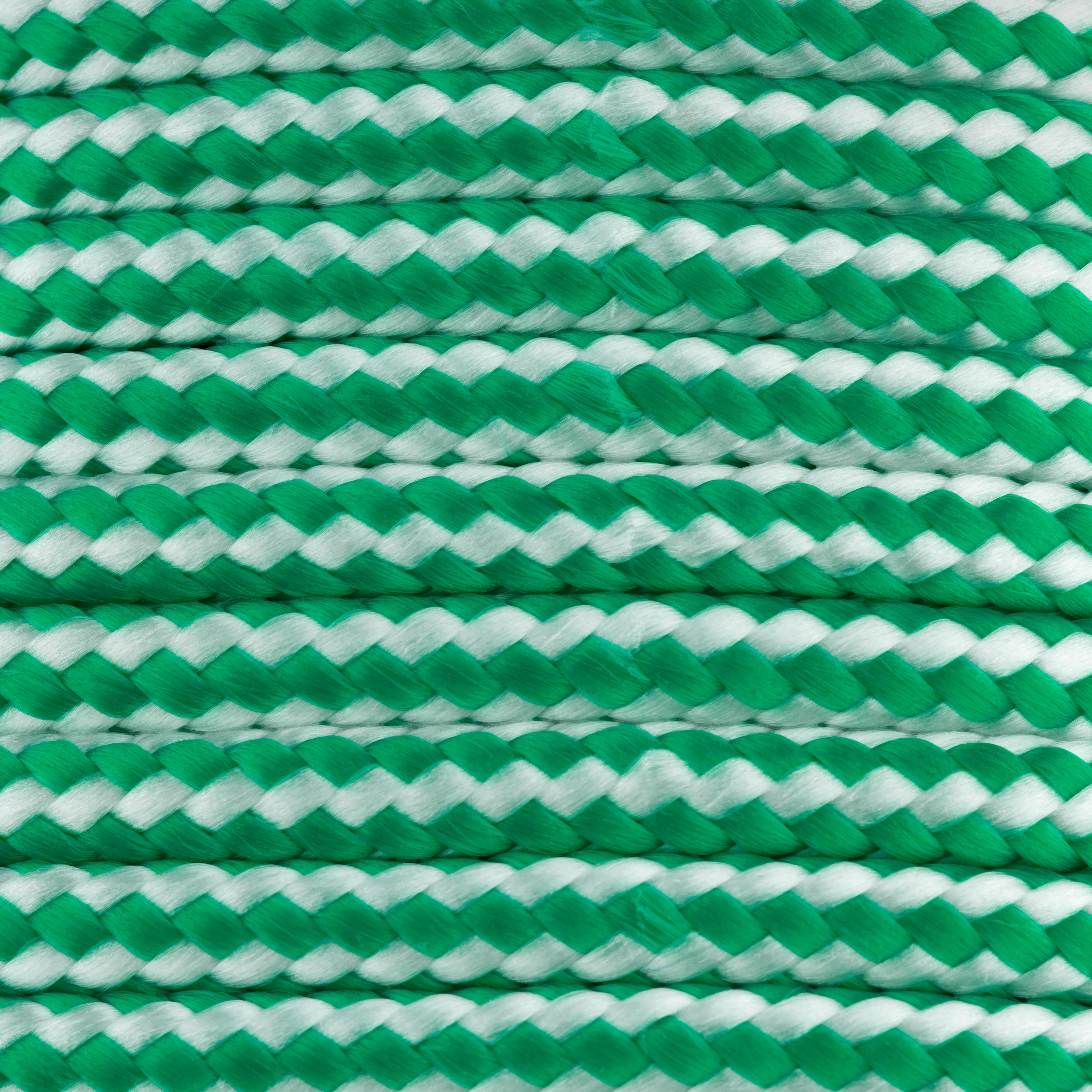 CORDON POLIPROPILENO 4  MM. 25 M BLANCO Y VERDE ROMBULL - 2