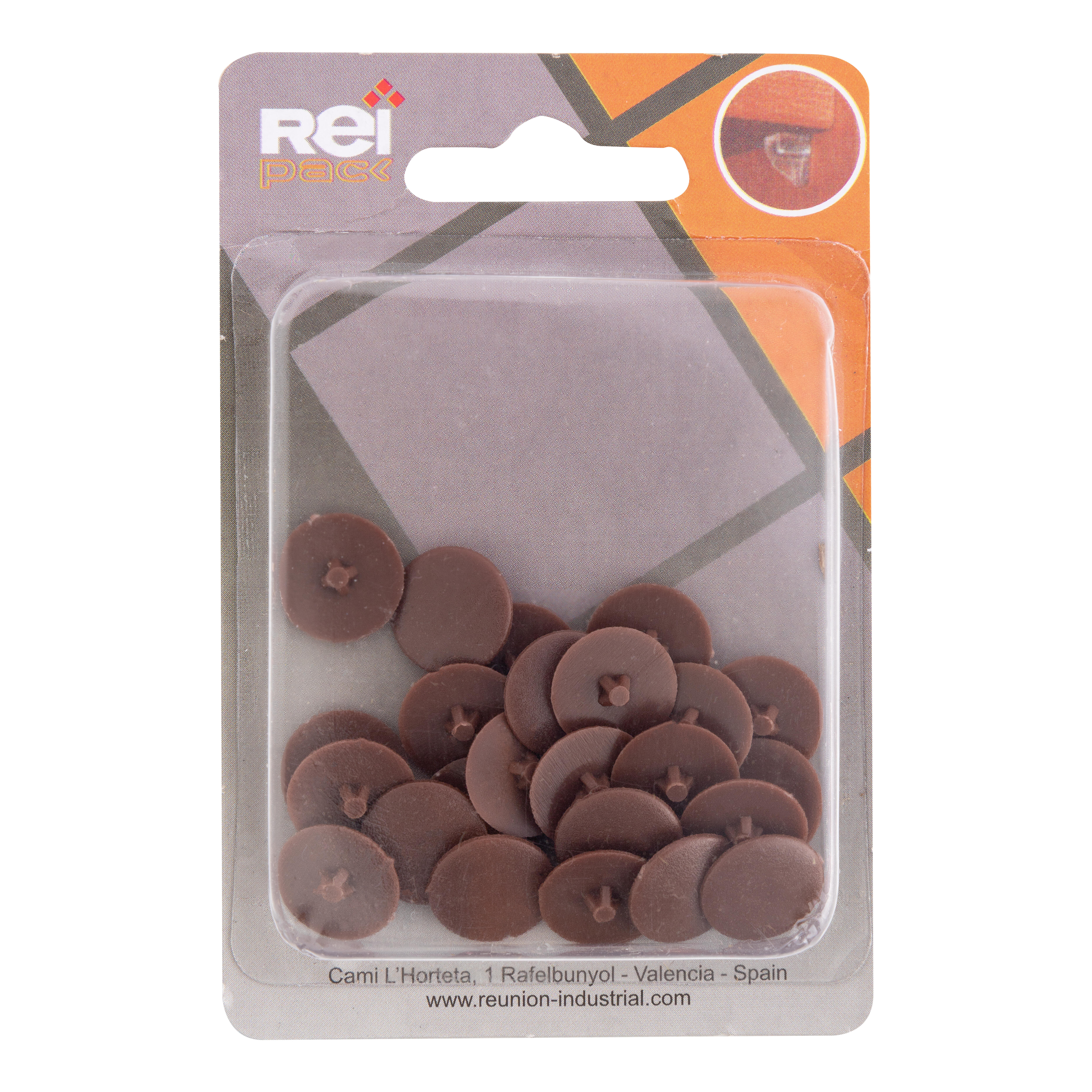 TAPA PARA TORNILLO MARRON . 25 UDS - 4