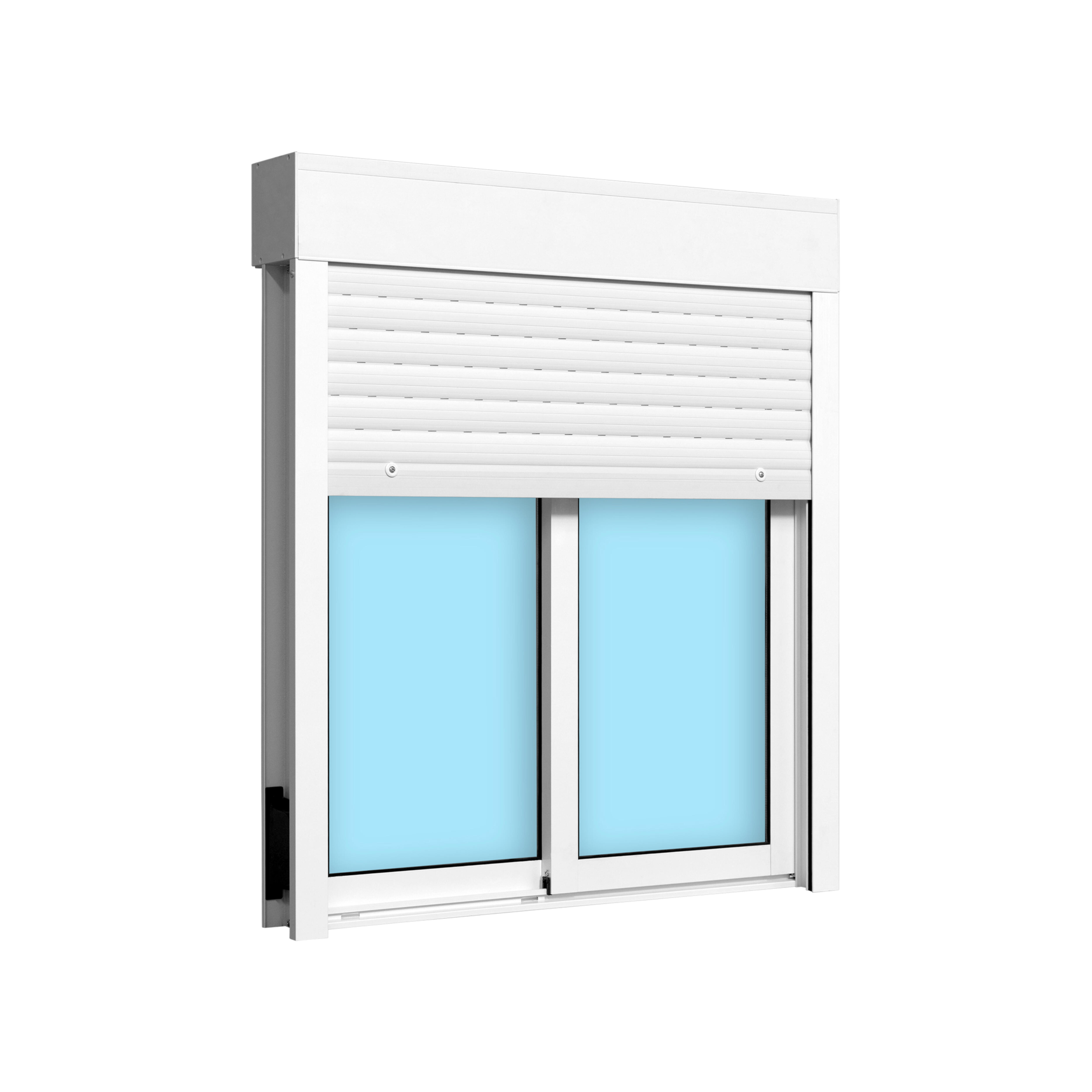 VENTANA ALUMINIO CORREDERA PERSIANA BLANCA 100X115CM - 5
