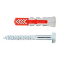 TACO UNIVERSAL DE NYLON DIÁMETRO 10MM LONGITUD 50MM FISCHER DUOPOWER 8UDS - 4