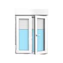 VENTANA PVC OSCILOBATIENTE CON PERSIANA BLANCA 100X138CM - 2