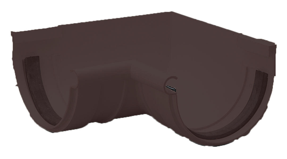 ESQUINA CANALÓN DOBLE VOLUTA MARRÓN - 2