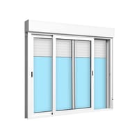 VENTANA ALUMINIO CORREDERA CON PERSIANA BLANCA 150X135CM - 3