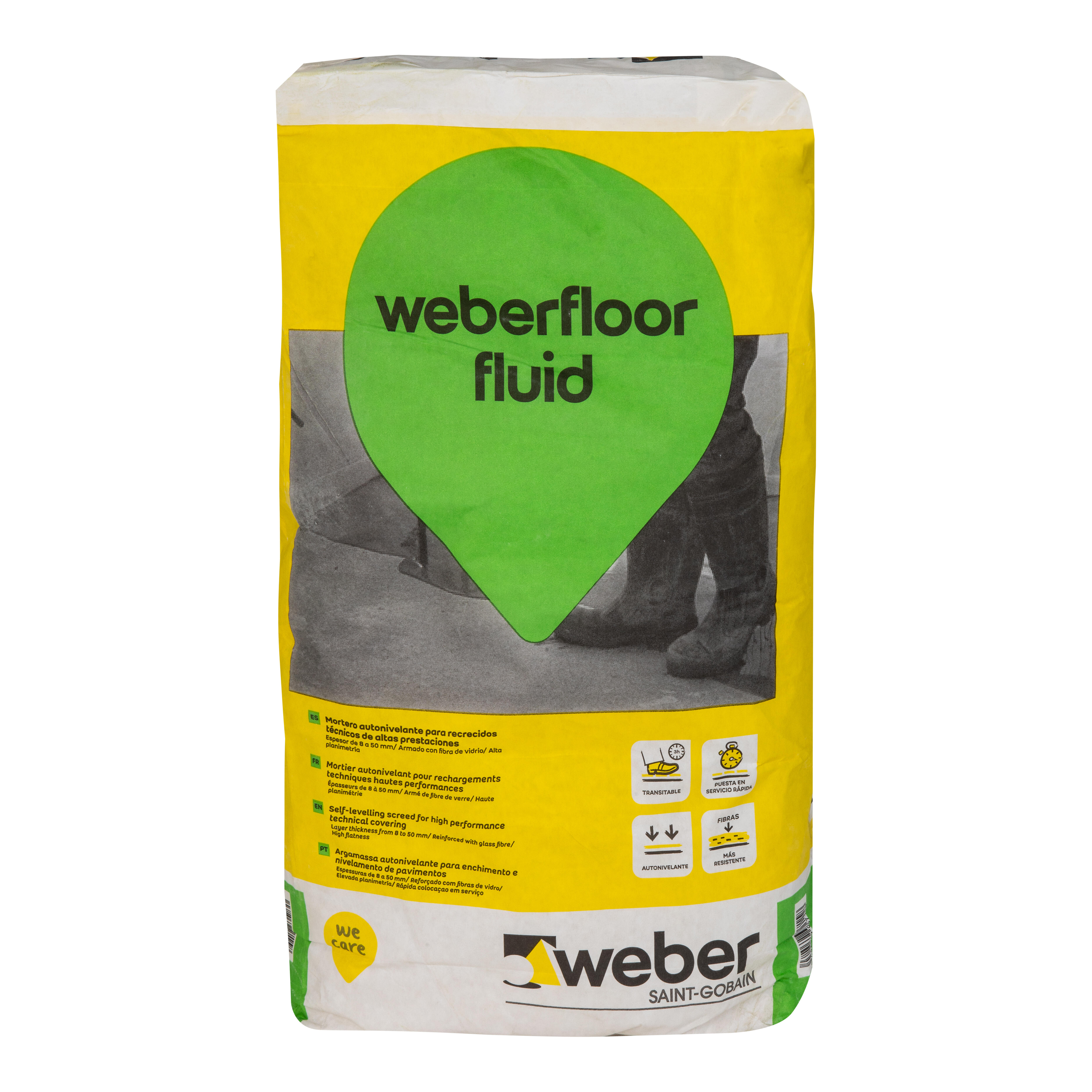 MORTERO AUTONIVELANTE WEBERFLOOR FLUID 8-50MM 25 KG - 2
