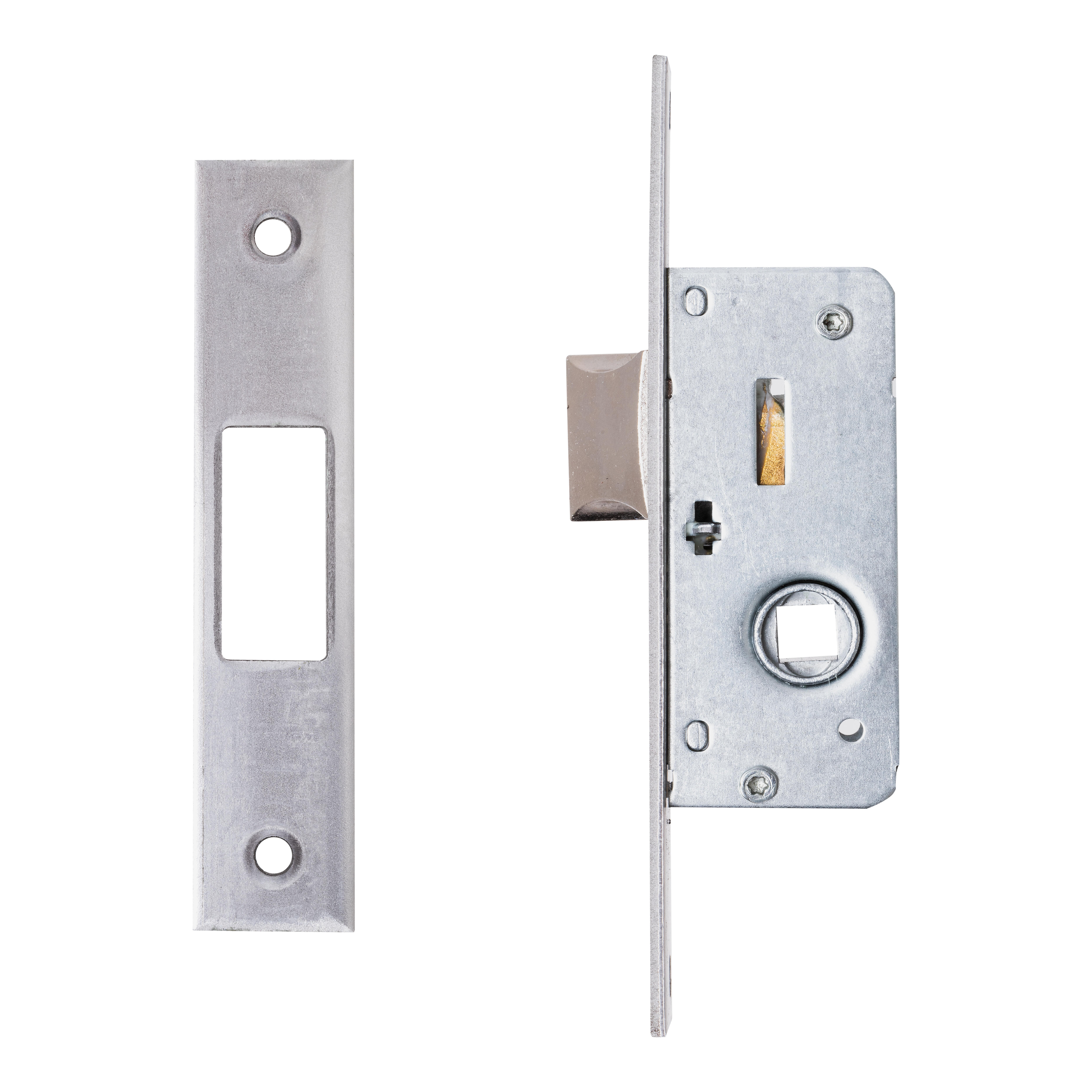 CERRADURA DE EMBUTIR PARA PUERTA DE METAL INTERIOR EN 28MM ACERO INOXIDABLE CON 3 LLAVES TESA - 2