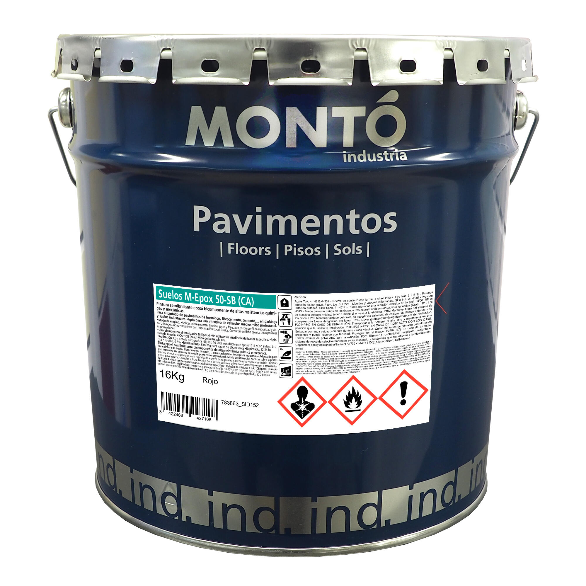 PINTURA SUELOS EPOXI + CATALIZADOR 20KG ROJO - 3