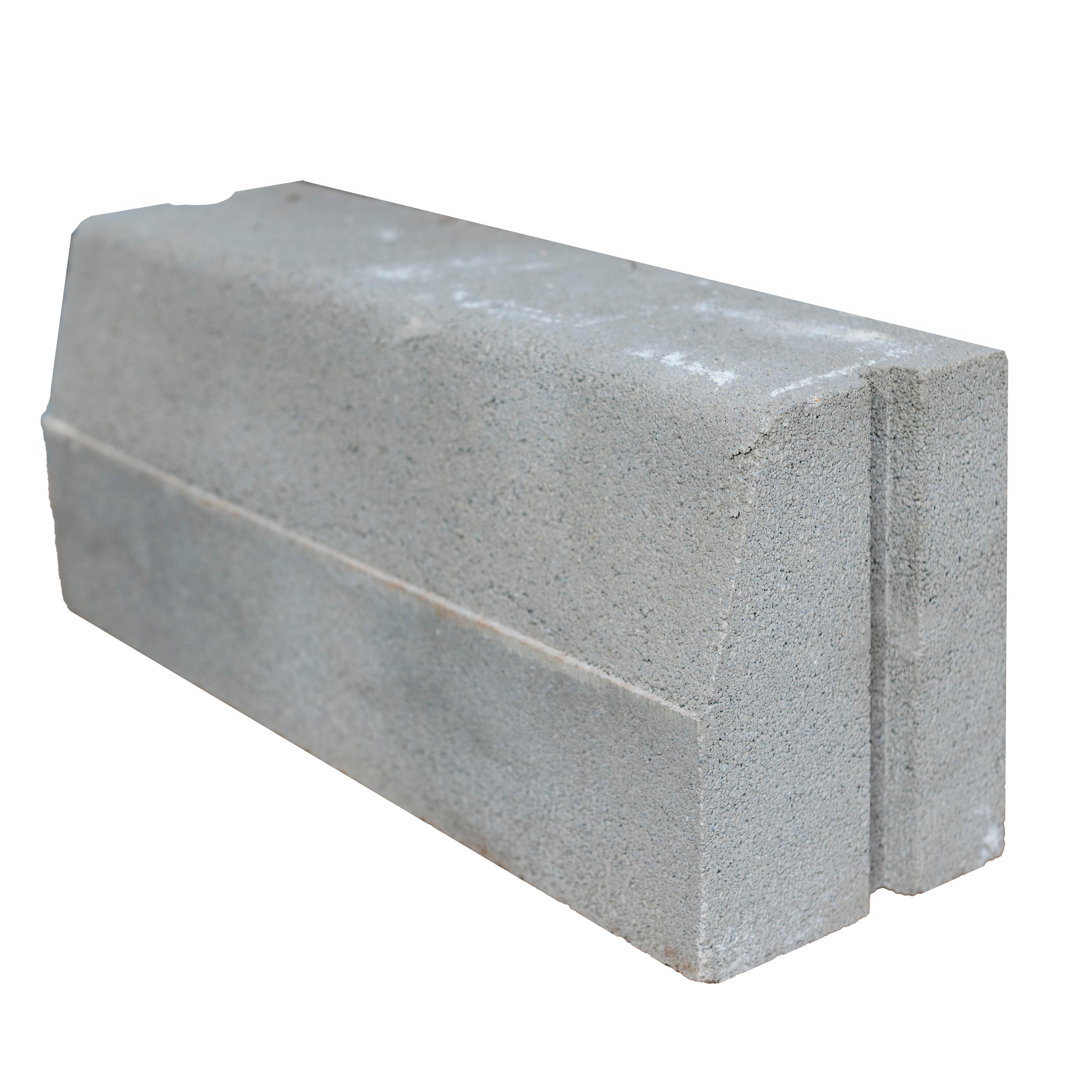 BORDILLO DE HORMIGÓN TRAPEZOIDAL GRIS CALIZO 50X20X15CM - 2