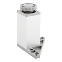 PATA MUEBLE ALUMINIO CUADRADA 100MM 40X40MM CROMO MATE. 4UDS - 2