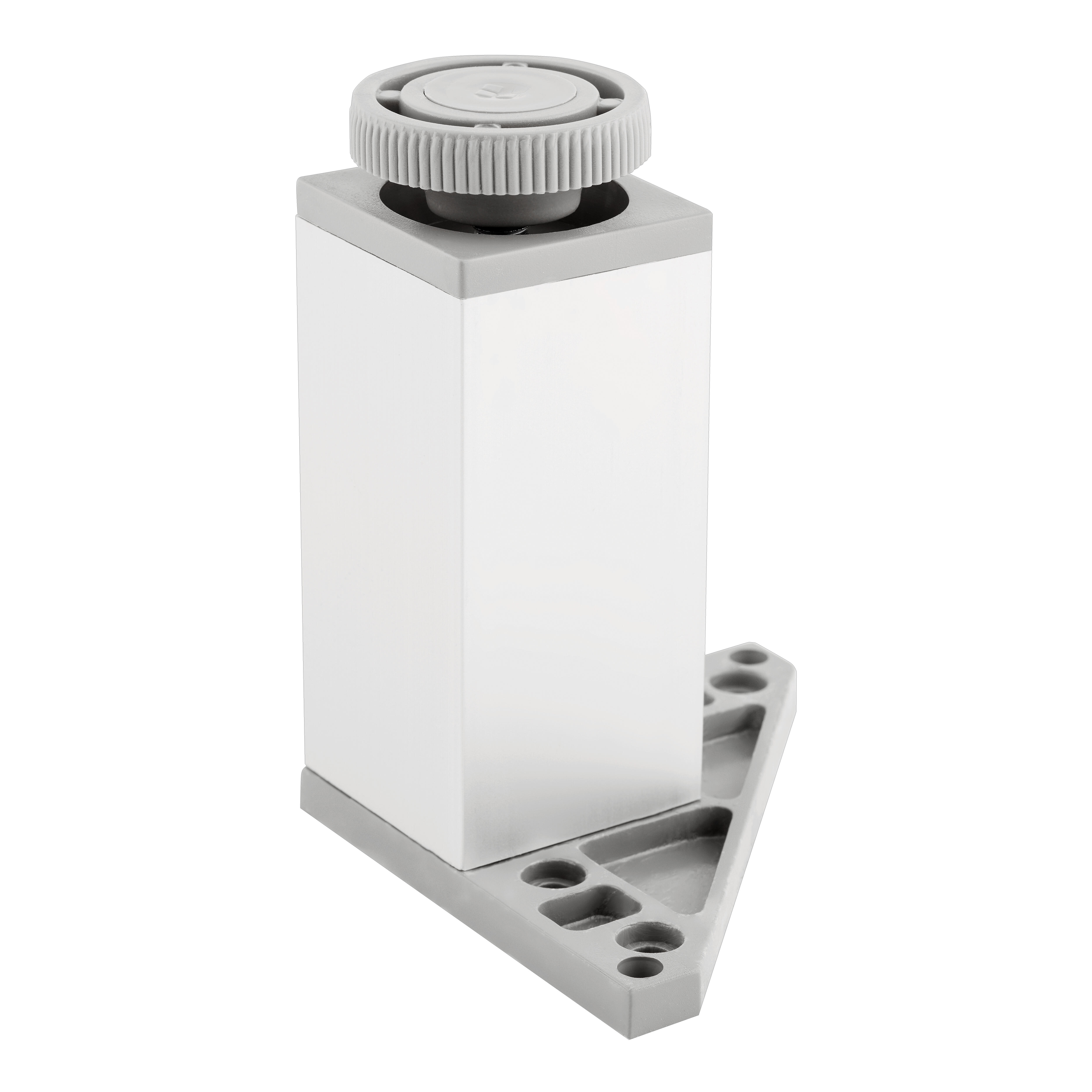 PATA MUEBLE ALUMINIO CUADRADA 100MM 40X40MM CROMO MATE. 4UDS - 2