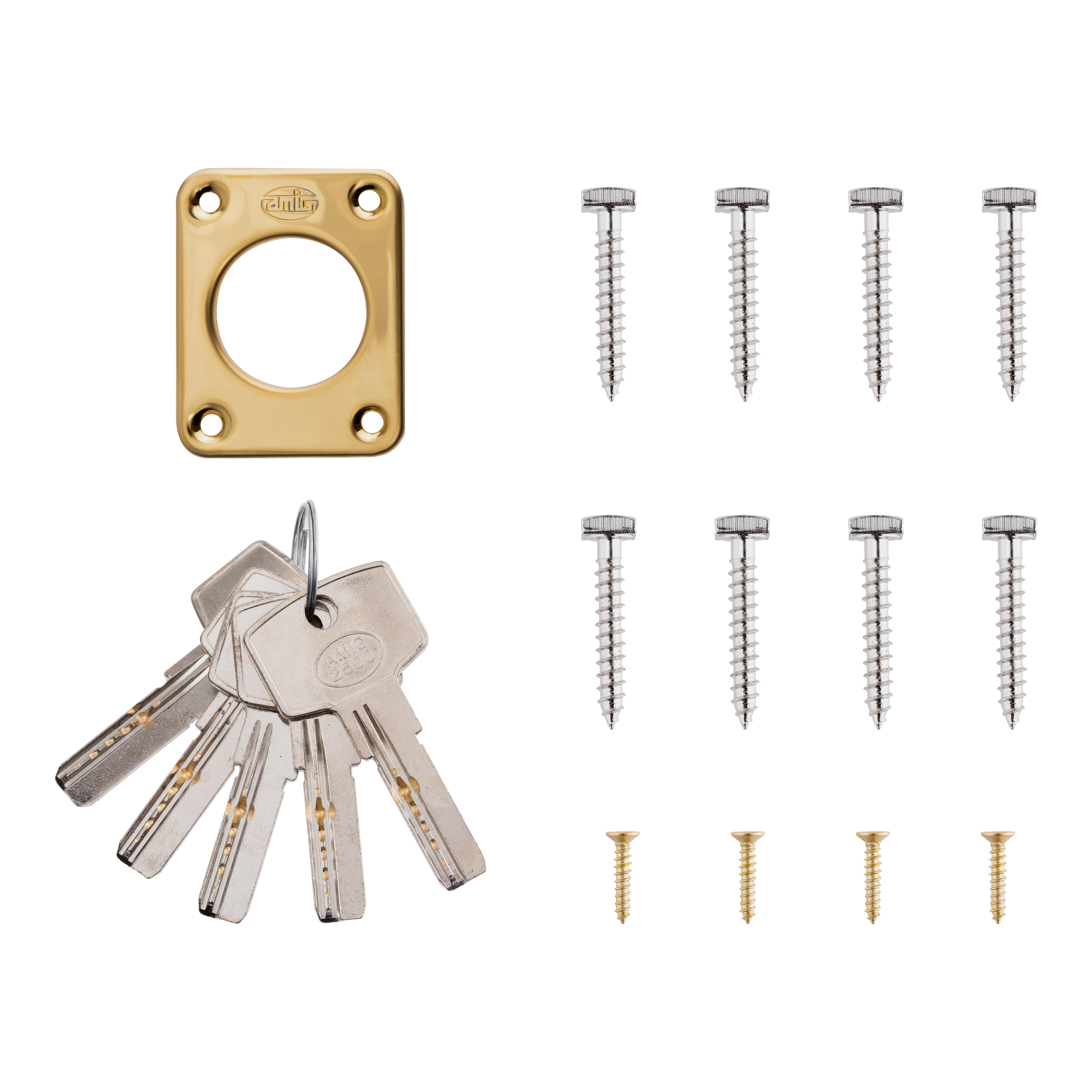 CERROJO PUERTA DE SEGURIDAD INTERIOR Y EXTERIOR PINTADO 5 LLAVES AMIG - 3