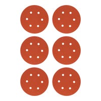 6 DISCOS DE LIJA 150MM 6 AGUJEROS GRANO 120 - 2