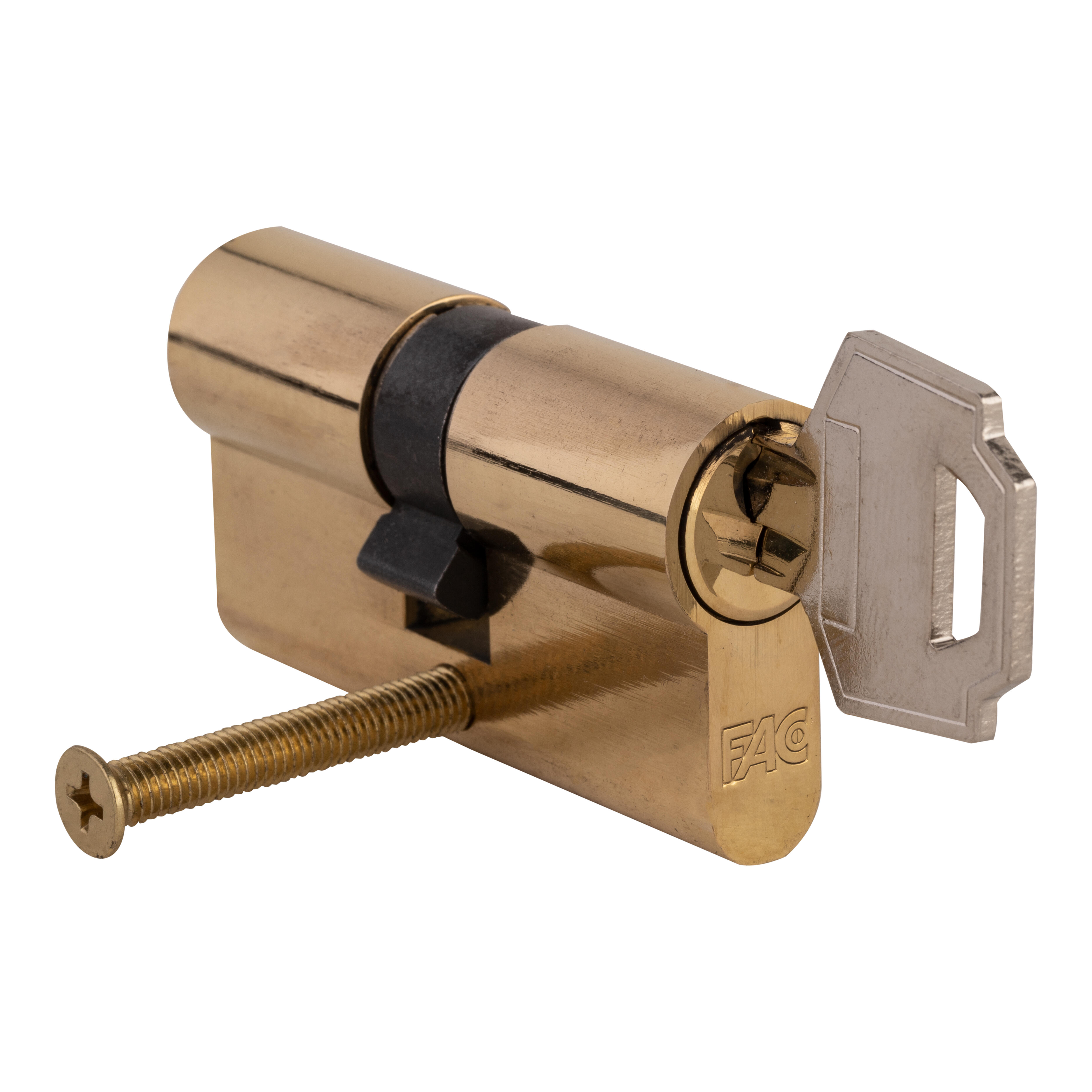 CILINDRO BOMBIN 30X30MM. SERRETA LEVA 13.5MM. LATON FAC - 3