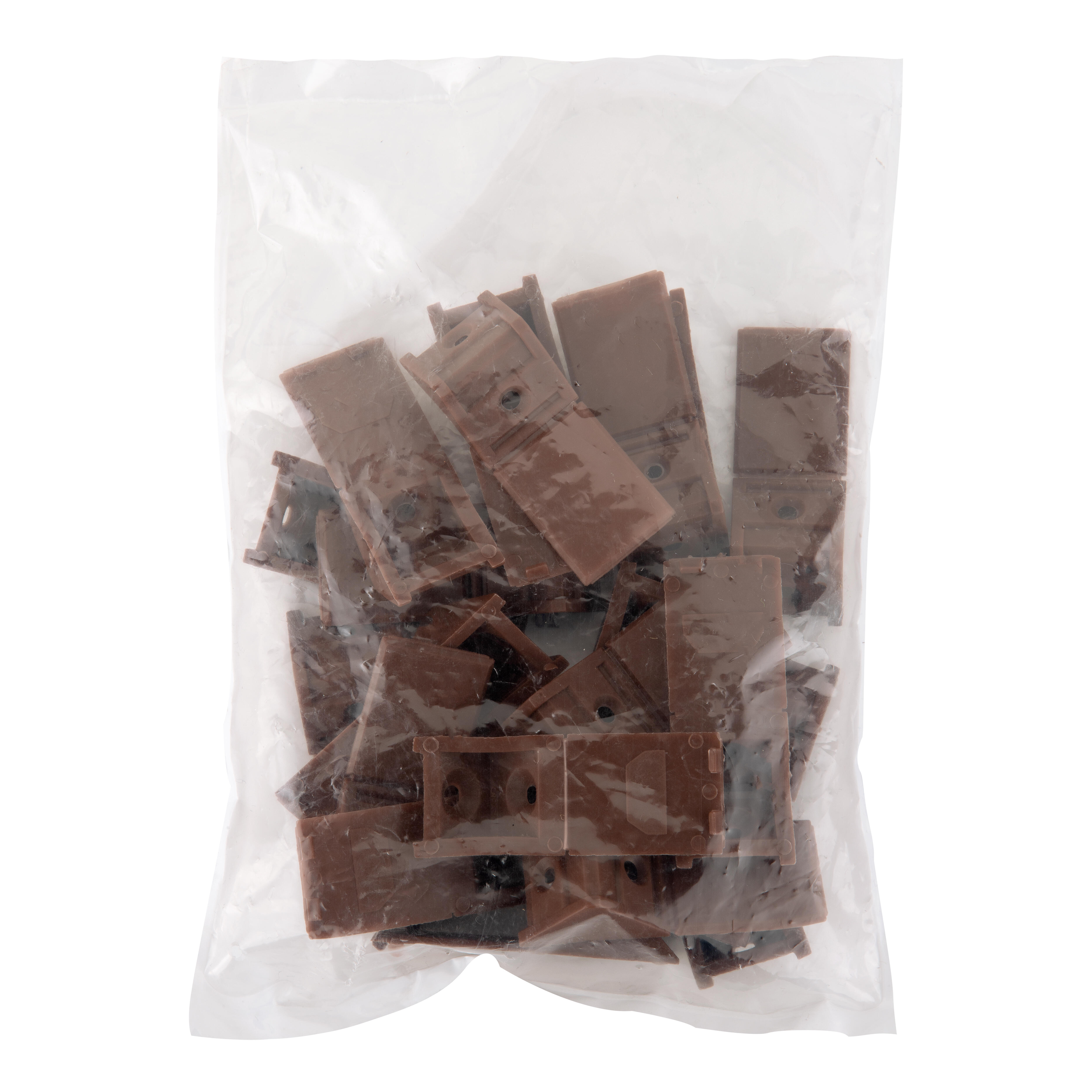 ESCUADRA DE ENSAMBLAJE CON TAPA PLASTICO MARRON  24 MM. 20 UDS - 3