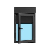 VENTANA PVC OSCILOBATIENTE CON PERSIANA GRIS GRAFITO 70X118CM - 2